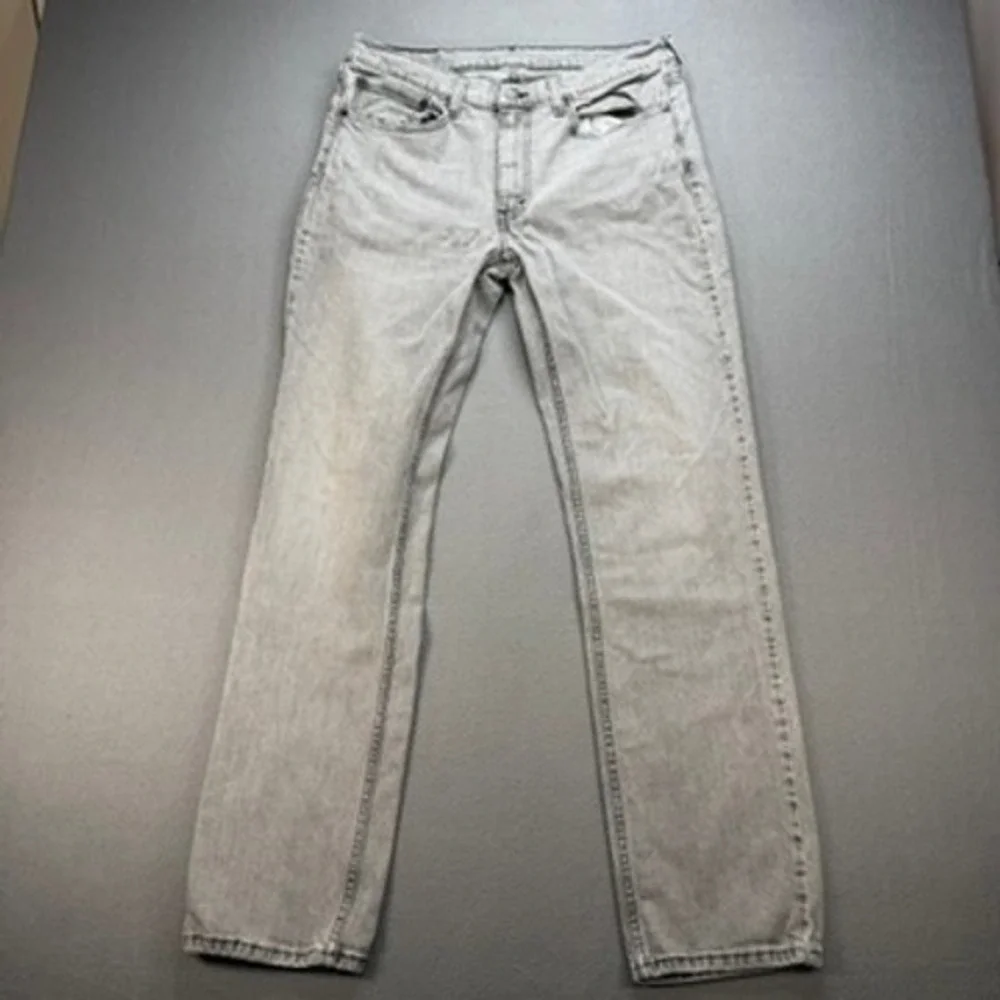 Levis 514 Jeans Straight Fit 34x34 (FIT 34x31) Gray Denim Stretch Casual Classic